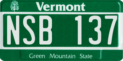 VT license plate NSB137