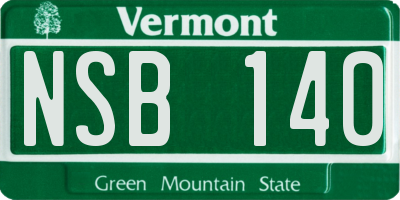 VT license plate NSB140