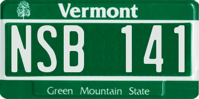 VT license plate NSB141
