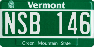 VT license plate NSB146