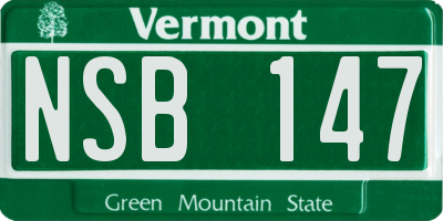 VT license plate NSB147
