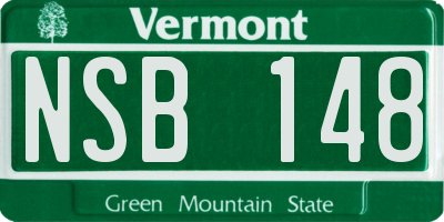 VT license plate NSB148