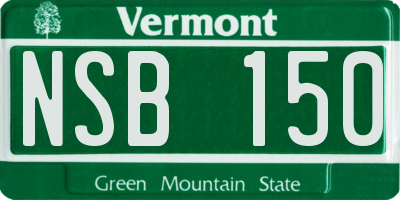 VT license plate NSB150
