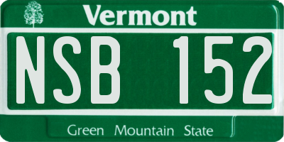 VT license plate NSB152
