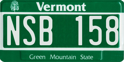 VT license plate NSB158