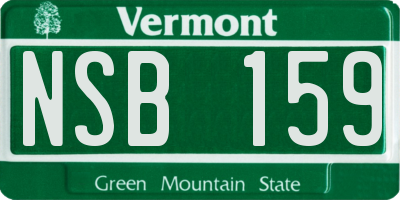 VT license plate NSB159
