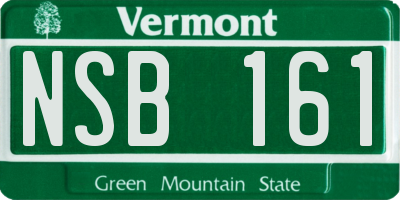 VT license plate NSB161