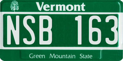 VT license plate NSB163
