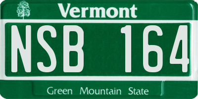 VT license plate NSB164