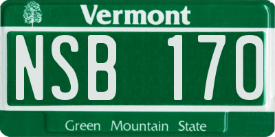 VT license plate NSB170