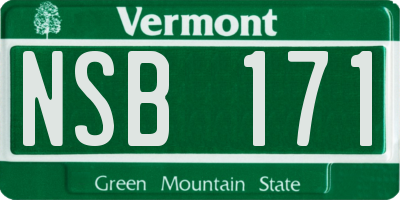 VT license plate NSB171