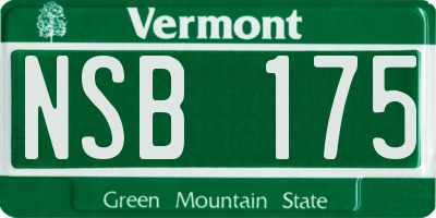 VT license plate NSB175