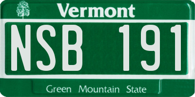 VT license plate NSB191