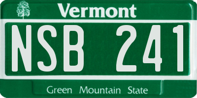 VT license plate NSB241