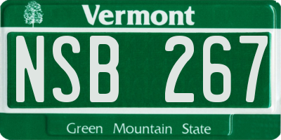VT license plate NSB267