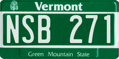 VT license plate NSB271