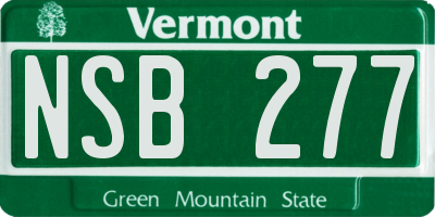 VT license plate NSB277