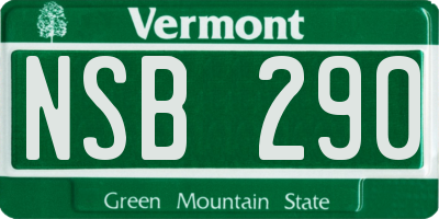 VT license plate NSB290
