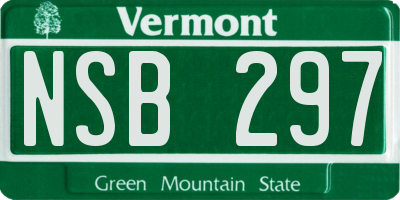 VT license plate NSB297