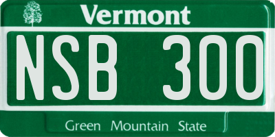 VT license plate NSB300