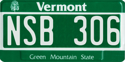 VT license plate NSB306
