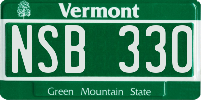 VT license plate NSB330