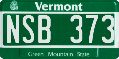 VT license plate NSB373