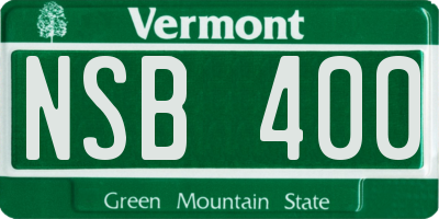 VT license plate NSB400