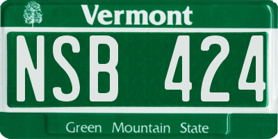 VT license plate NSB424