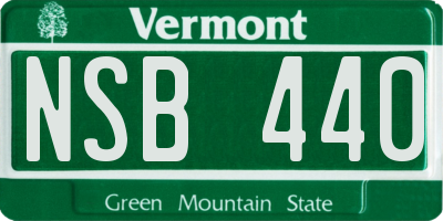 VT license plate NSB440