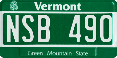 VT license plate NSB490