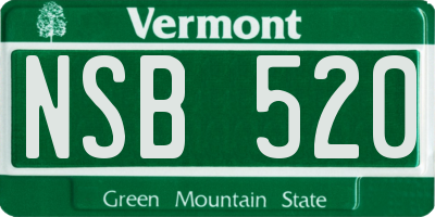 VT license plate NSB520