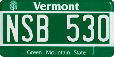 VT license plate NSB530