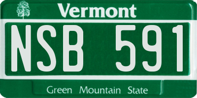 VT license plate NSB591