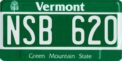 VT license plate NSB620