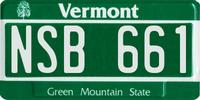 VT license plate NSB661