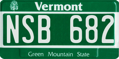 VT license plate NSB682