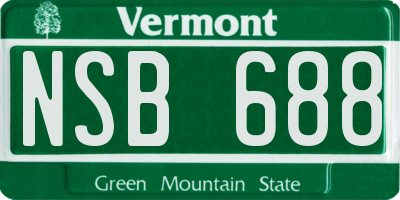 VT license plate NSB688