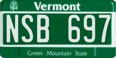 VT license plate NSB697
