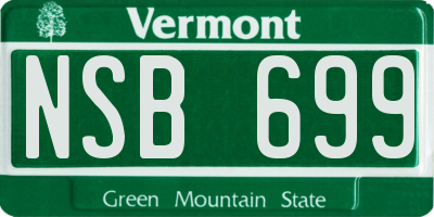 VT license plate NSB699