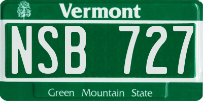 VT license plate NSB727
