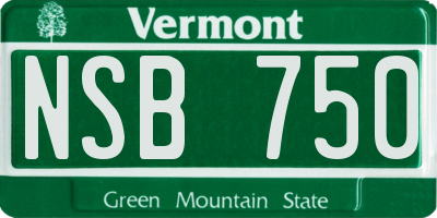 VT license plate NSB750