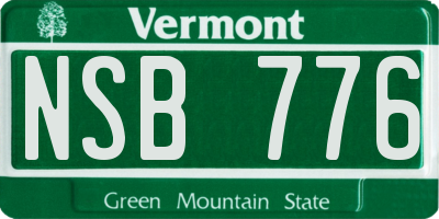 VT license plate NSB776