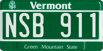 VT license plate NSB911