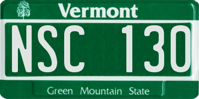 VT license plate NSC130