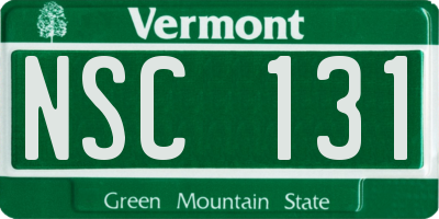 VT license plate NSC131