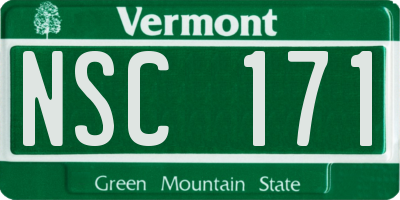 VT license plate NSC171