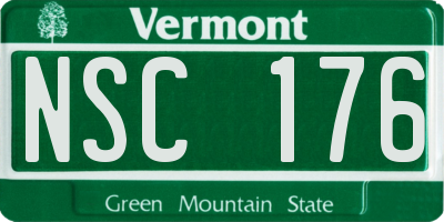 VT license plate NSC176