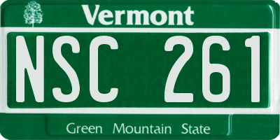 VT license plate NSC261