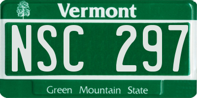 VT license plate NSC297